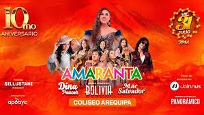 DÉCIMO ANIVERSARIO DE AMARANTA EN AREQUIPA